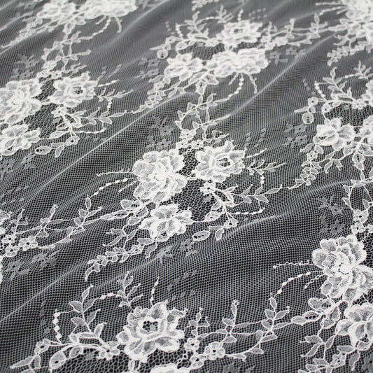 Re-embroidered Lace | Floral Branches | High Double Floral Border | H 150 cm | FSW4272