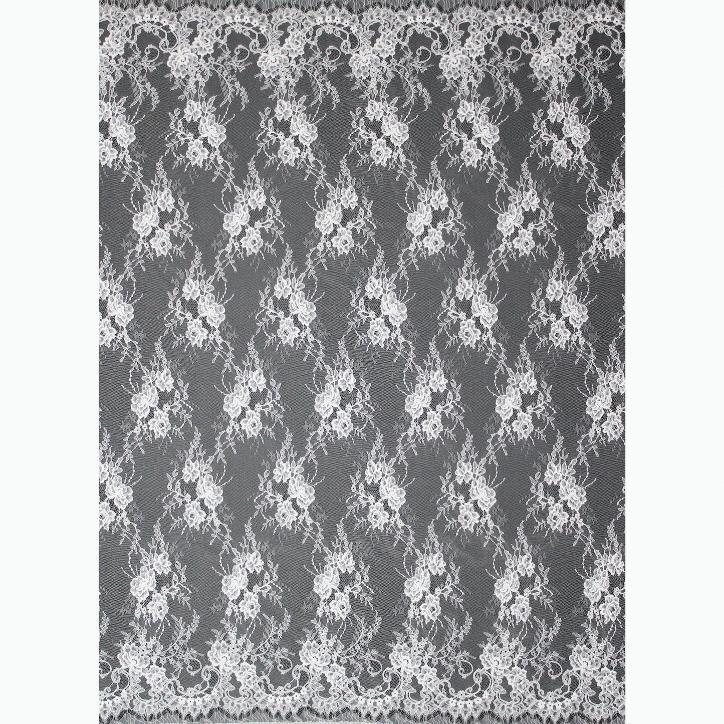Re-embroidered Lace | Floral Branches | High Double Floral Border | H 150 cm | FSW4272