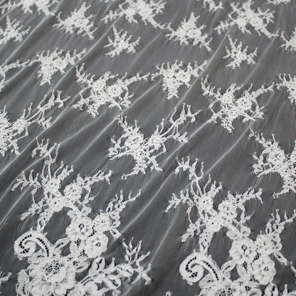 Re-embroidered Lace | Floral Branches | High Double Floral Branch Border | H 150 cm | FSW1933