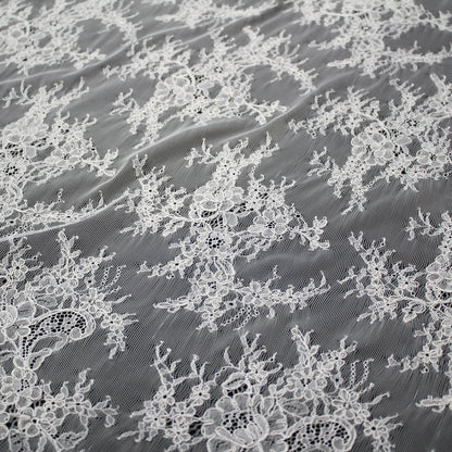 Re-embroidered Lace | Floral Branches | Medium Double Floral Border | H 150 cm | FSW1935