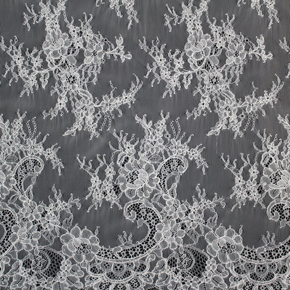 Re-embroidered Lace | Floral Branches | Medium Double Floral Border | H 150 cm | FSW1935