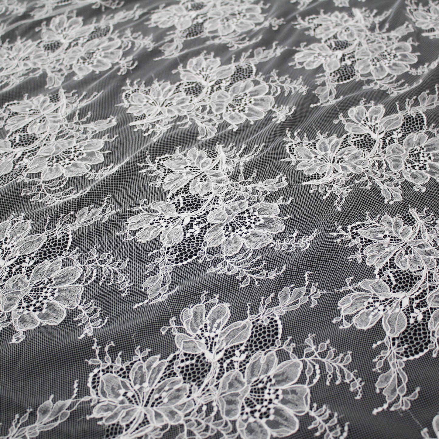 Re-embroidered Lace | Triple Floral Motif | High Double Floral Border | H 150 cm | FSW4274