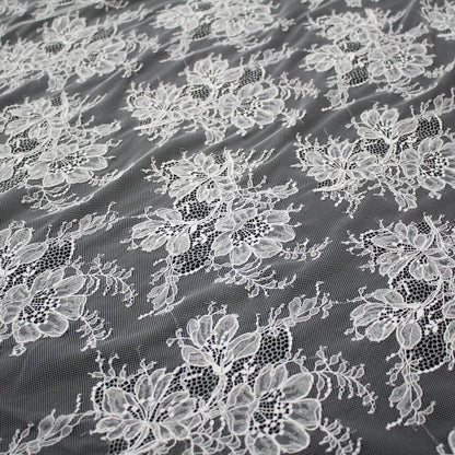 Re-embroidered Lace | Triple Floral Motif | High Double Floral Border | H 150 cm | FSW4274