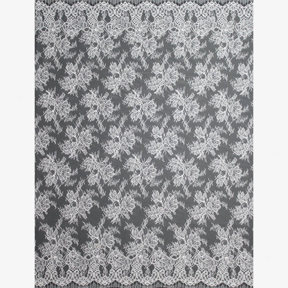 Re-embroidered Lace | Triple Floral Motif | High Double Floral Border | H 150 cm | FSW4274