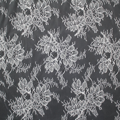Re-embroidered Lace | Triple Floral Motif | High Double Floral Border | H 150 cm | FSW4274