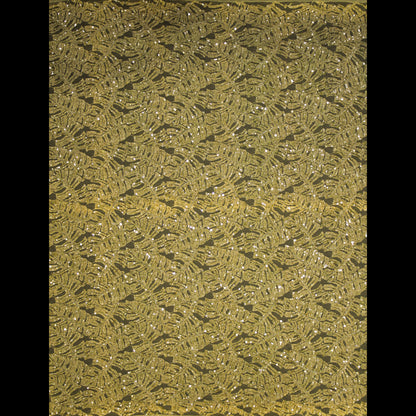 Haute Couture Lace | All-Over Embroidered Lace with Seed Beads, Sequins, Leaf Motifs & Double Scallop | FRI3588