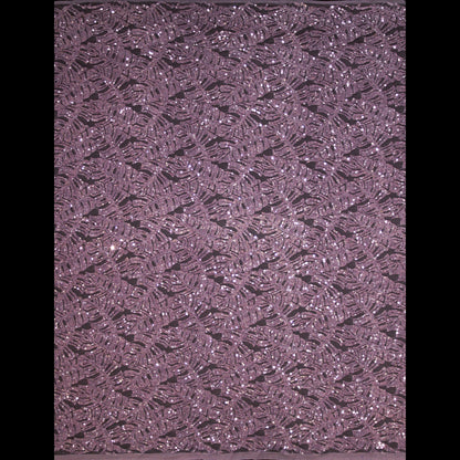 Haute Couture Lace | All-Over Embroidered Lace with Seed Beads, Sequins, Leaf Motifs & Double Scallop | FRI3588