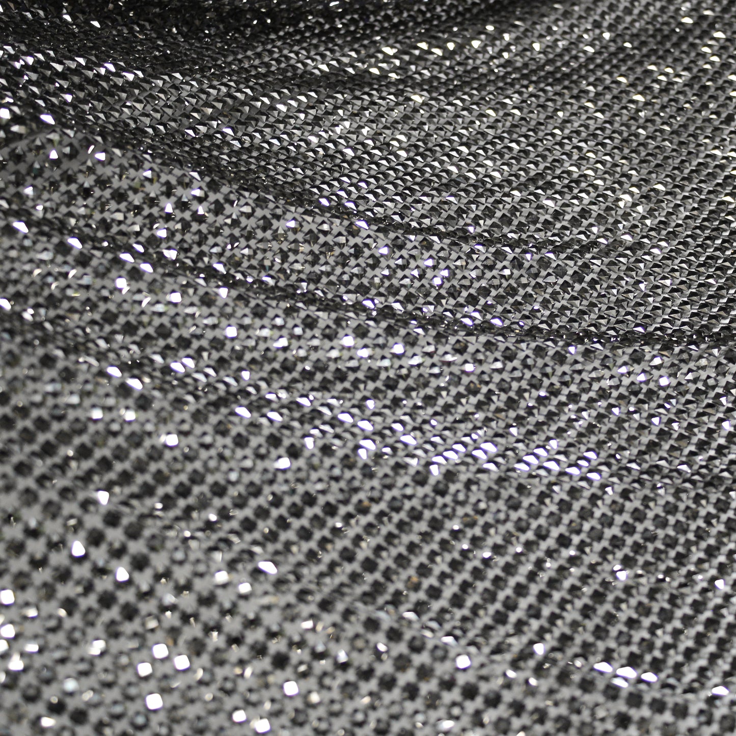 Medium Weave Mesh with Tone-on-Tone Square Crystals