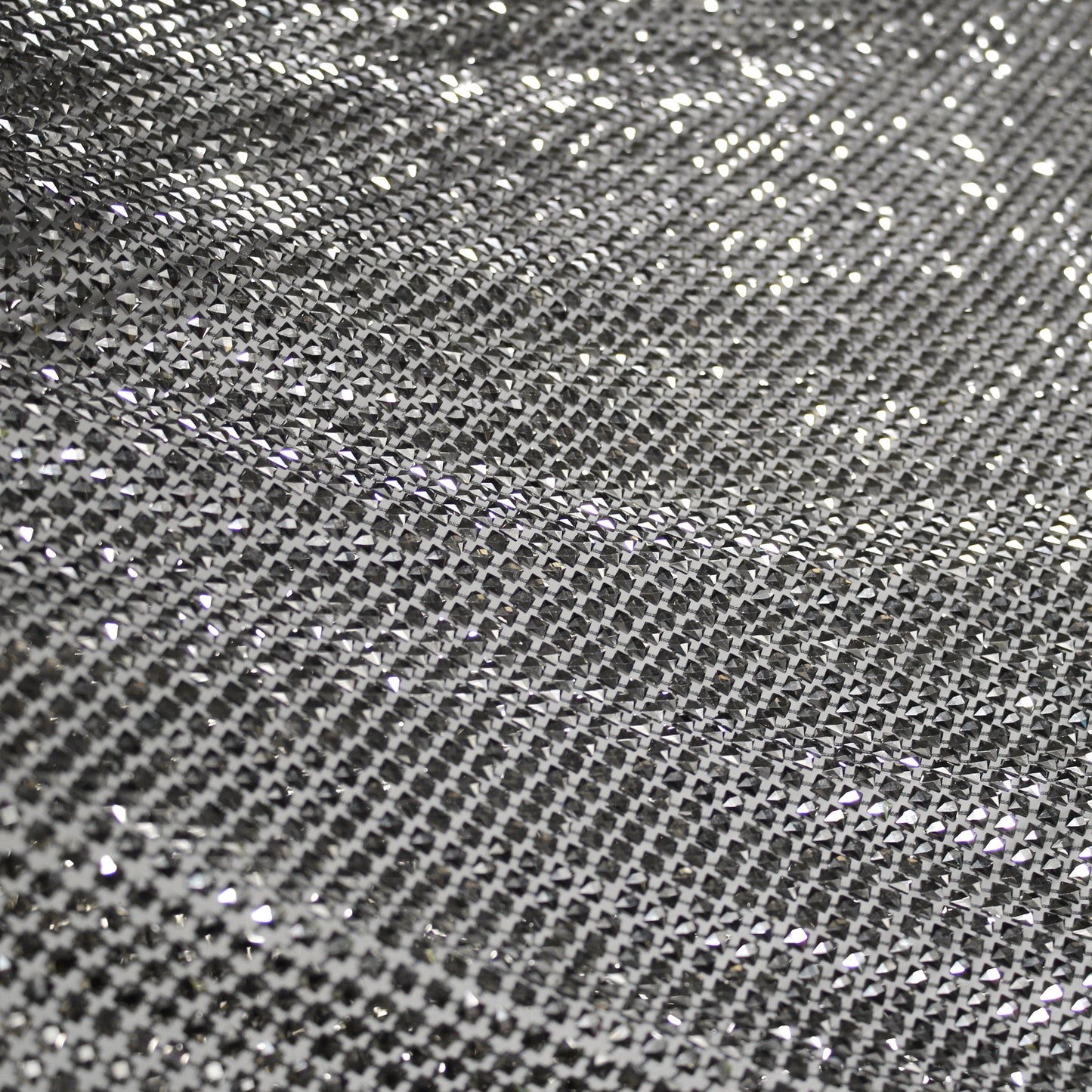 Medium Weave Mesh with Tone-on-Tone Square Crystals