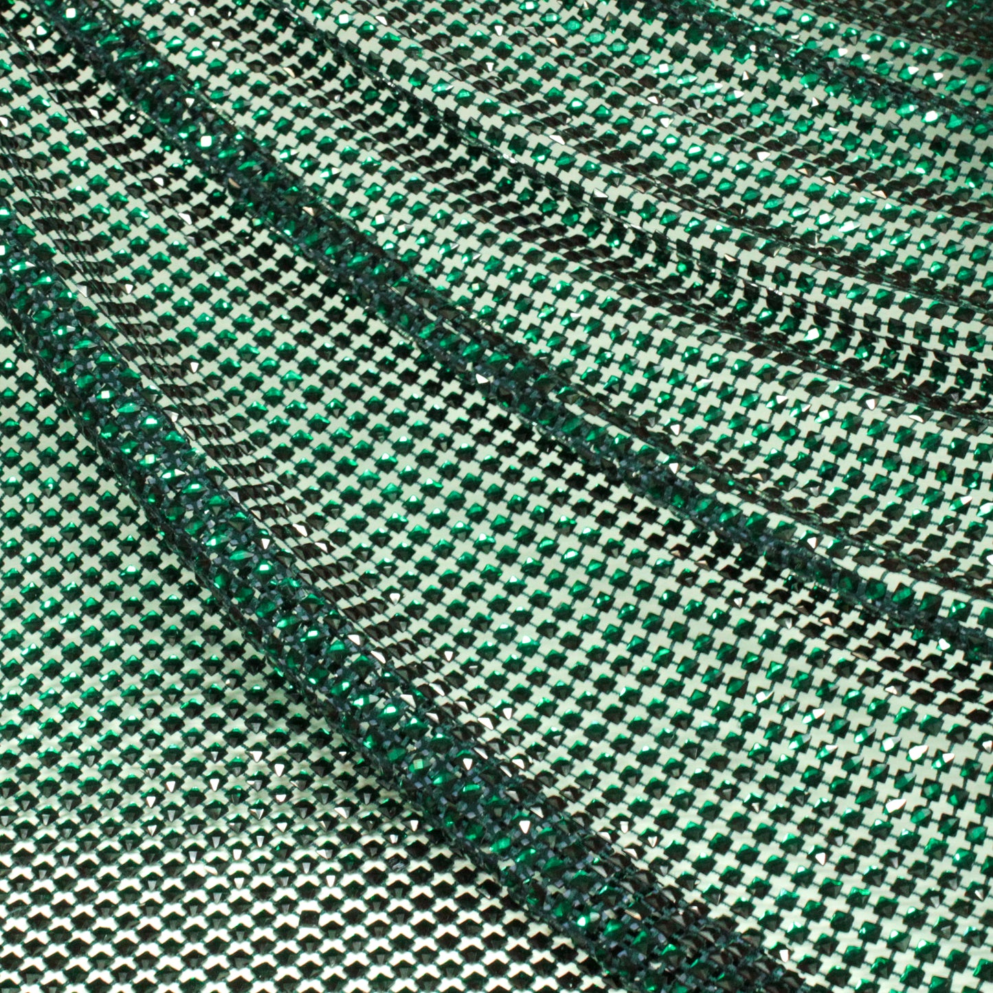 Medium Weave Mesh with Tone-on-Tone Square Crystals