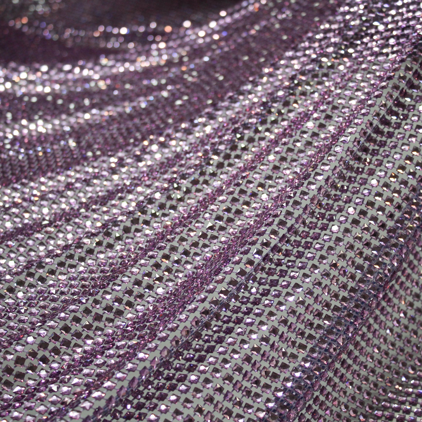Medium Weave Mesh with Tone-on-Tone Square Crystals