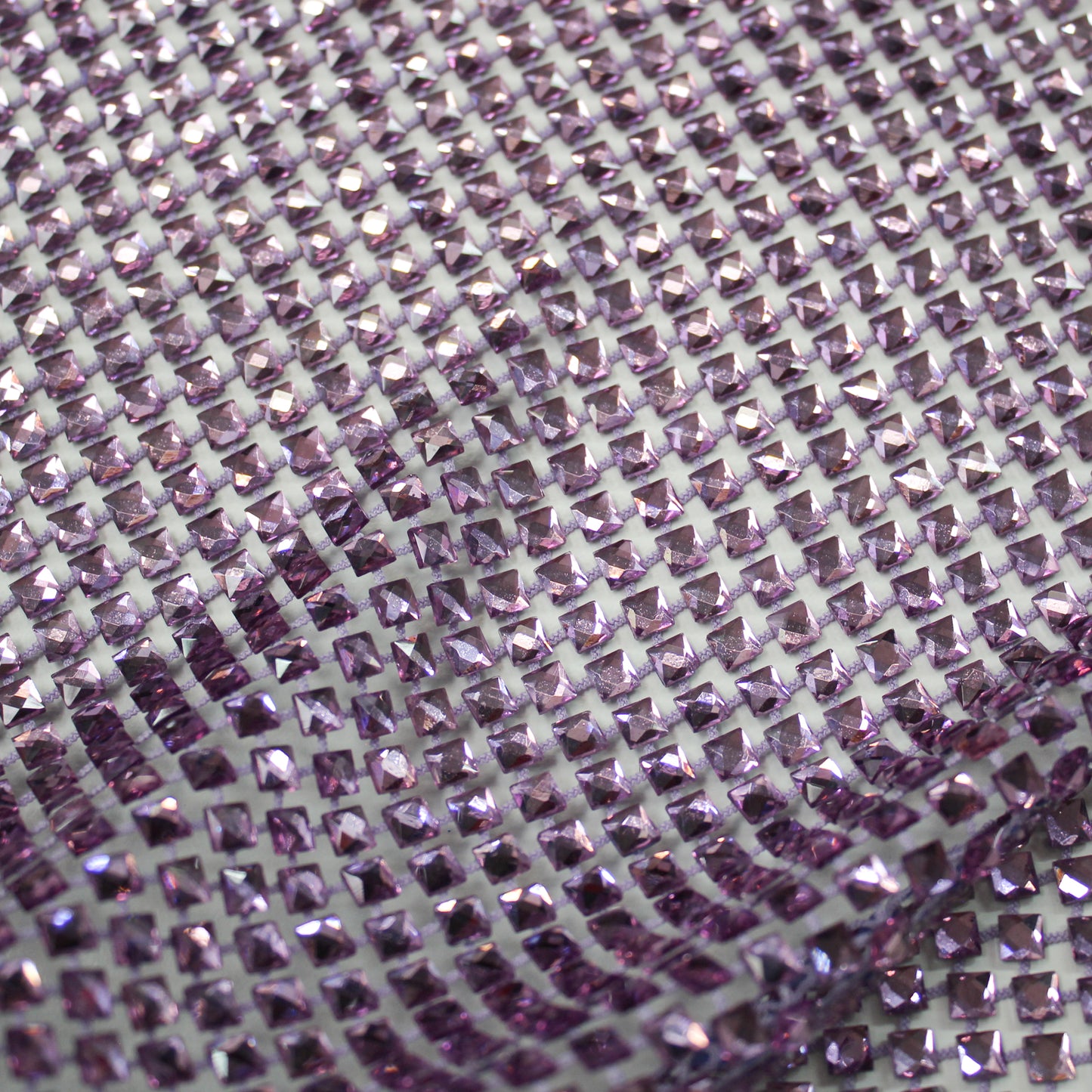 Medium Weave Mesh with Tone-on-Tone Square Crystals