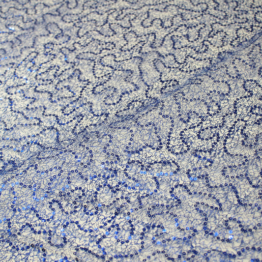 Embroidered Netting with Paillettes