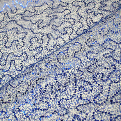Embroidered Netting with Paillettes