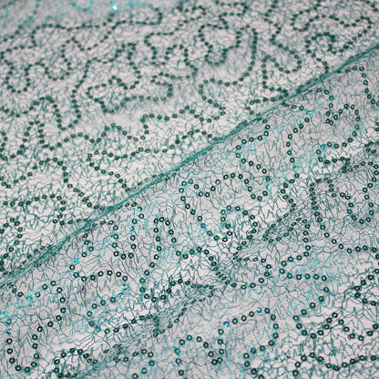 Embroidered Netting with Paillettes