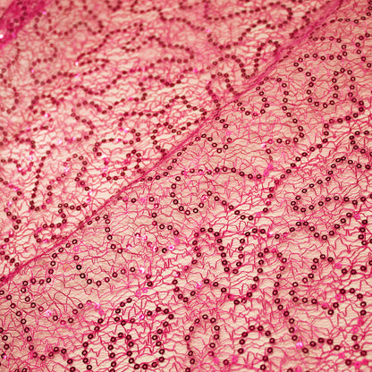 Embroidered Netting with Paillettes