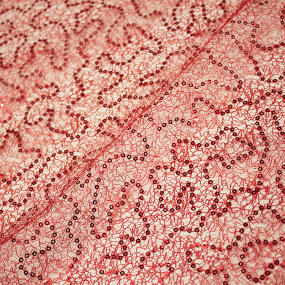 Embroidered Netting with Paillettes