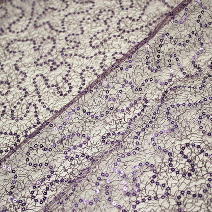 Embroidered Netting with Paillettes