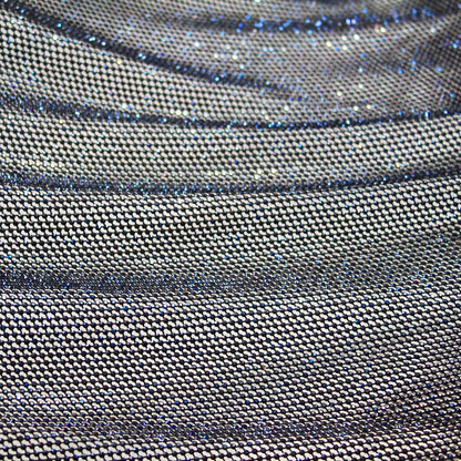 Narrow Netting with Small Tonal Round Rhinestones