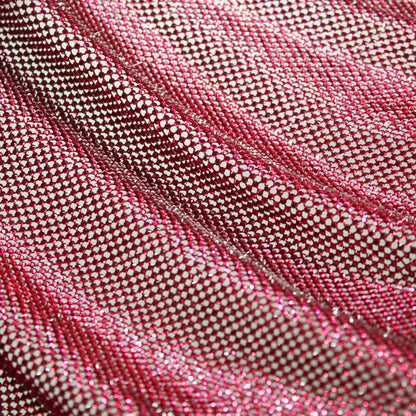 Narrow Netting with Small Tonal Round Rhinestones