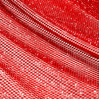 Narrow Netting with Small Tonal Round Rhinestones