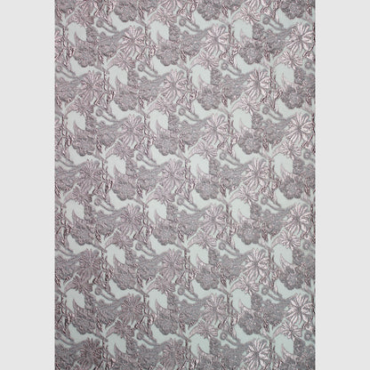 Brocade Fabric with Organza Base and Flowers