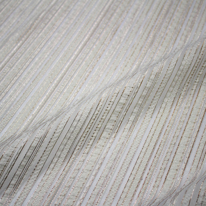 Brocade Fabric with Organza Base and Stripes & Regular Lines