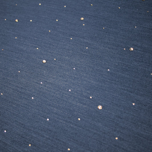 Embroidered Chambray Fabric with Strass