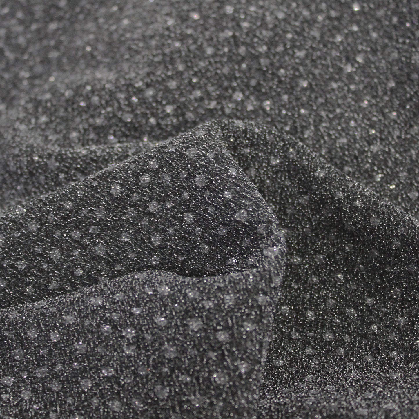Stretch Jersey Fabric with Tonal Glitter Polka Dots