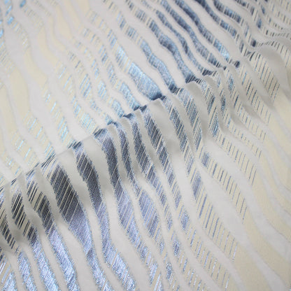 Organza Fil Coupe Fabric with Zebra Pattern