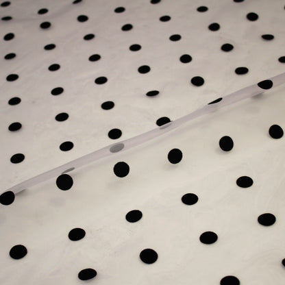 Organza Flock with Large Polka Dots Fabric
