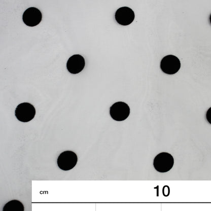 Organza Flock with Large Polka Dots Fabric