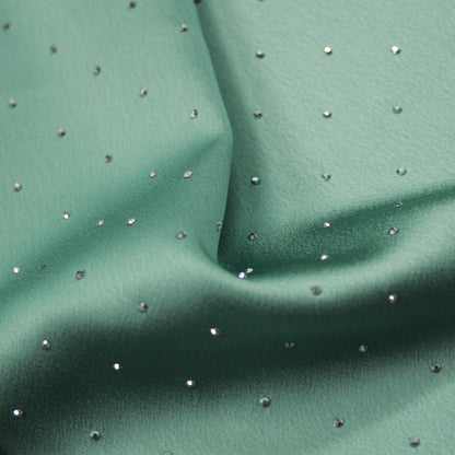 Satin Fabric with Silver Strass