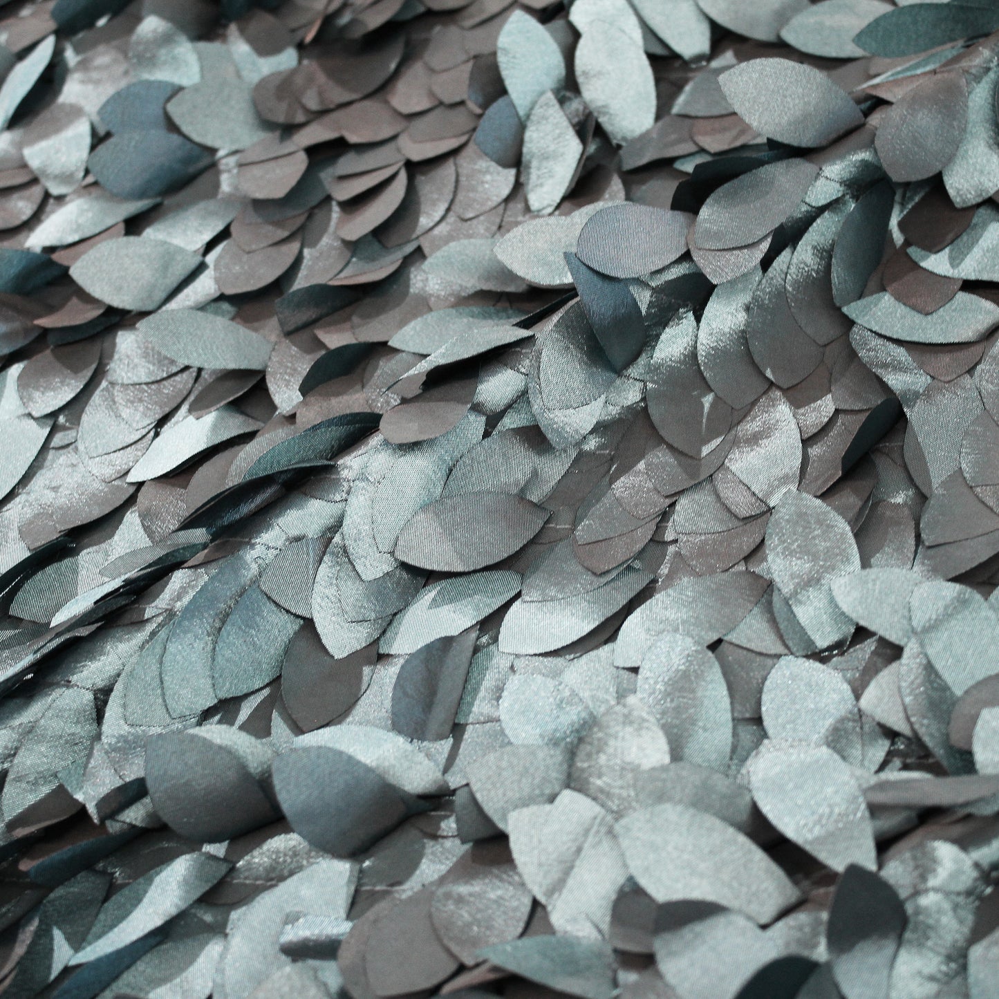 Taffeta Fabric with Satin Leaves