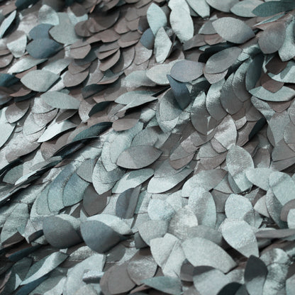 Taffeta Fabric with Satin Leaves