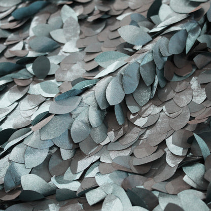 Taffeta Fabric with Satin Leaves