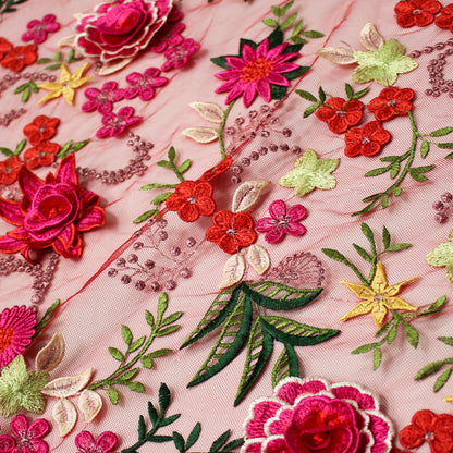 Tulle Alta Moda | Bouquet di Rose e Fiori Stellati 3D con Foglie a Farfalla