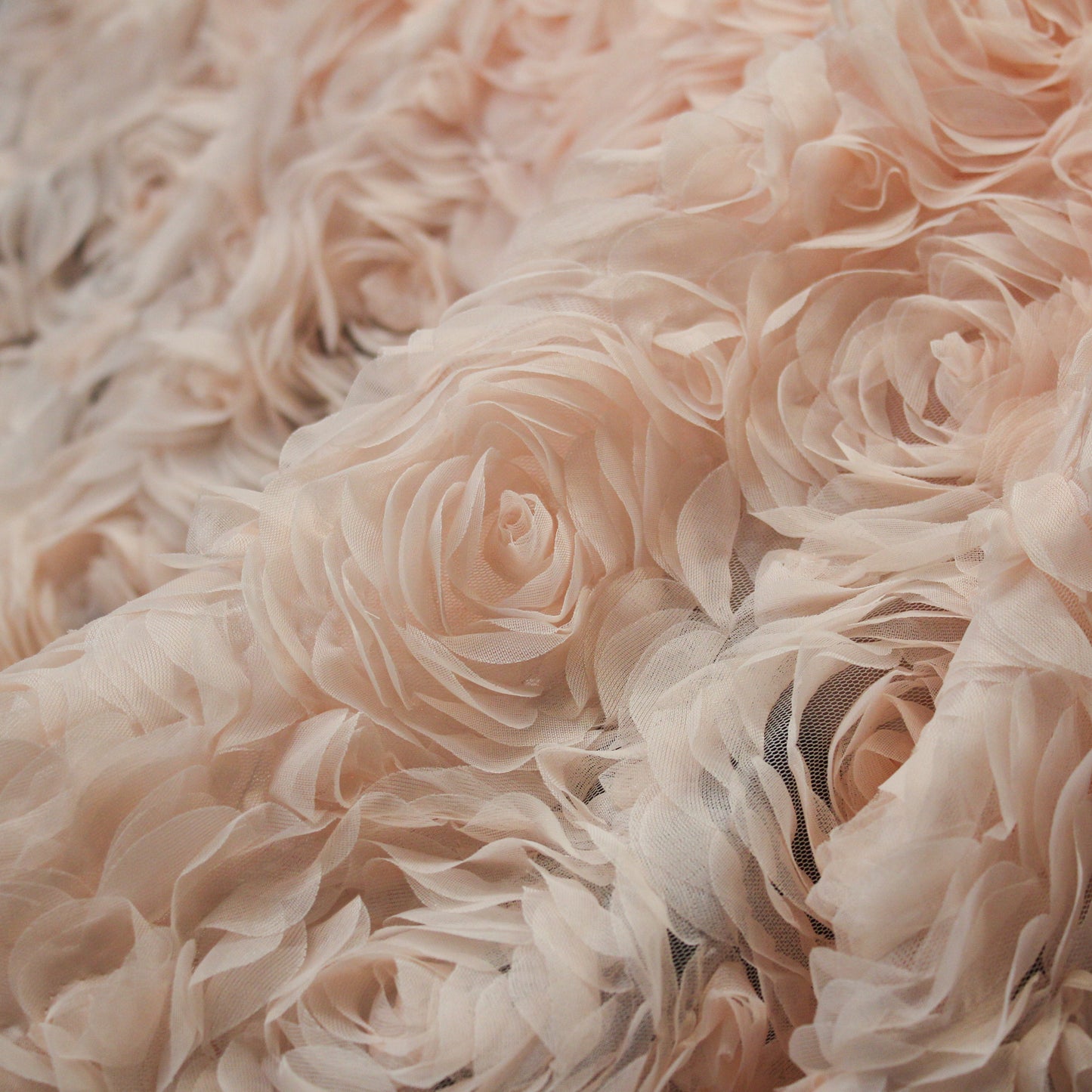 Tulle Alta Moda con Ricamo 3D di Rose a Campo Pieno
