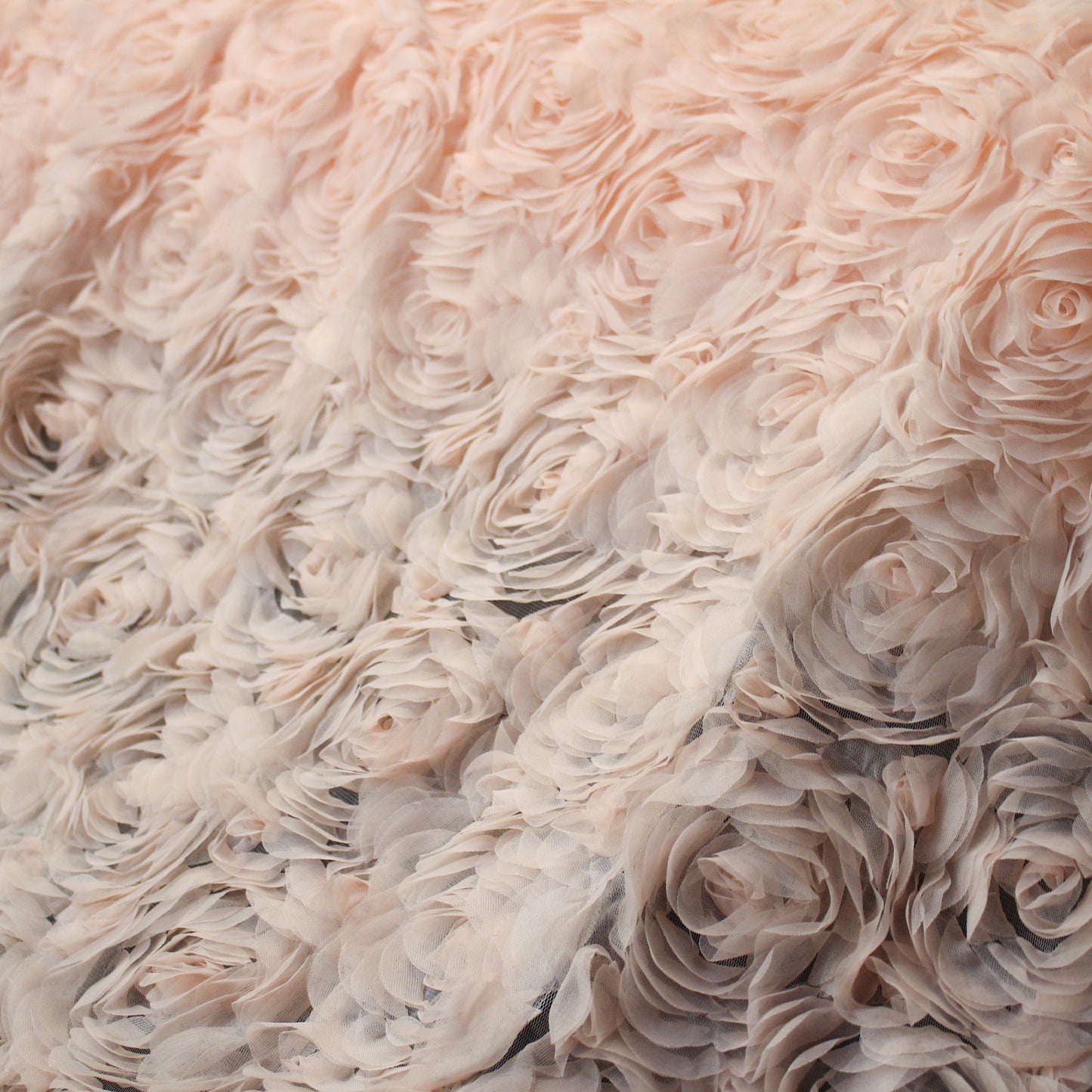 Tulle Alta Moda con Ricamo 3D di Rose a Campo Pieno