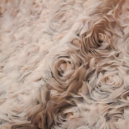 Tulle Alta Moda con Ricamo 3D di Rose a Campo Pieno