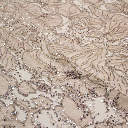 Tulle Alta Moda | Ricamato con Inserti in Pizzo, Perline, Corallini e Paillettes