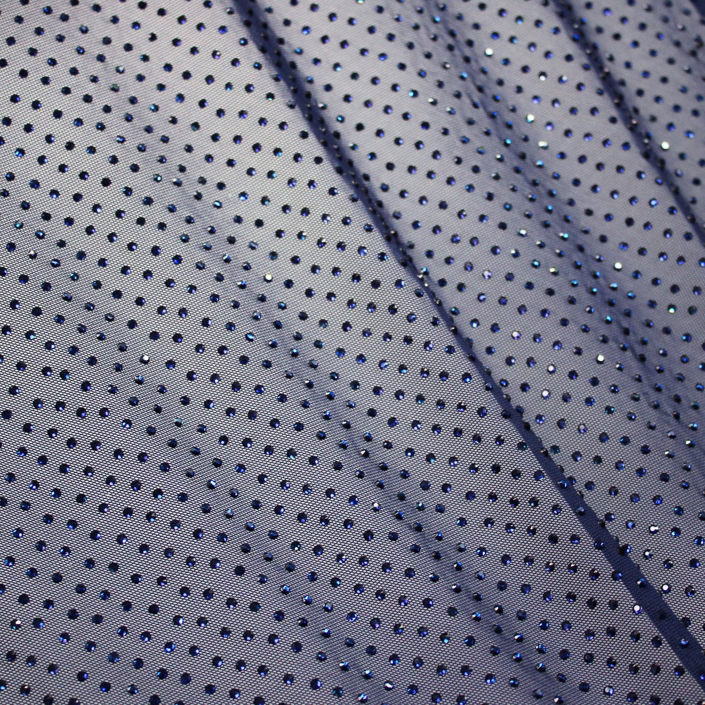 Stretch Embroidered Tulle with Tone-on-Tone Strass, Full Field