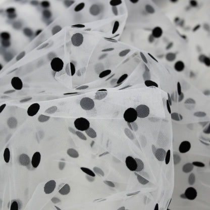 Large Flock Polka Dot Tulle