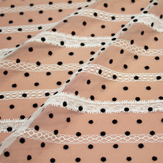 Embroidered Tulle Glitter Double Edge Degradè 3D Puffy and Sequins