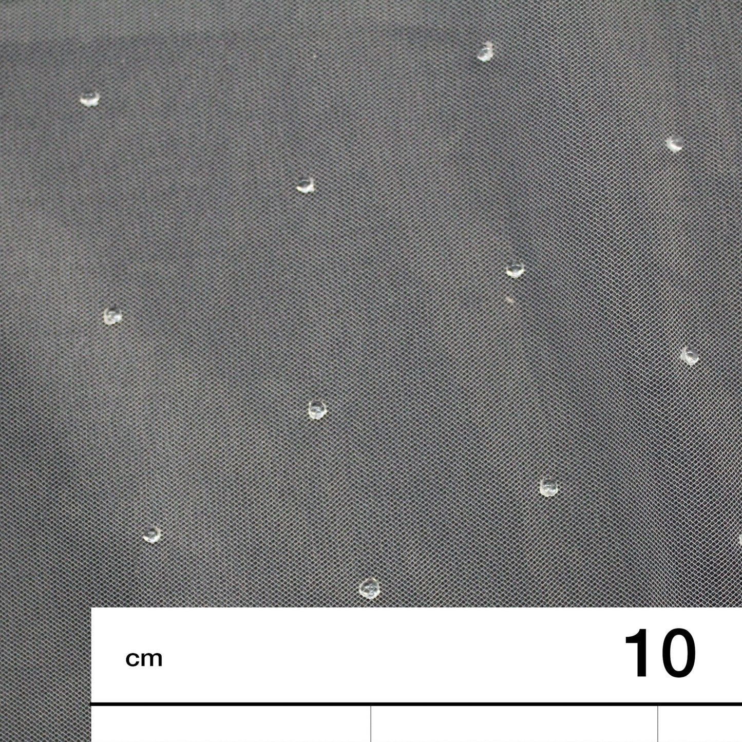 Tulle Leggero con Applicazione di Strass Cristallo