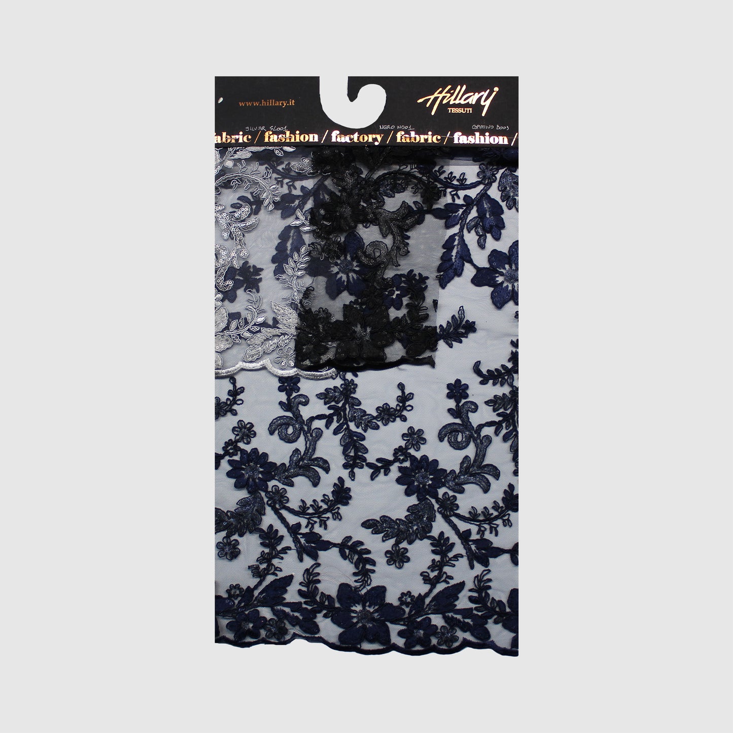 Rebrodé Tulle with Floral Embroidery Sample