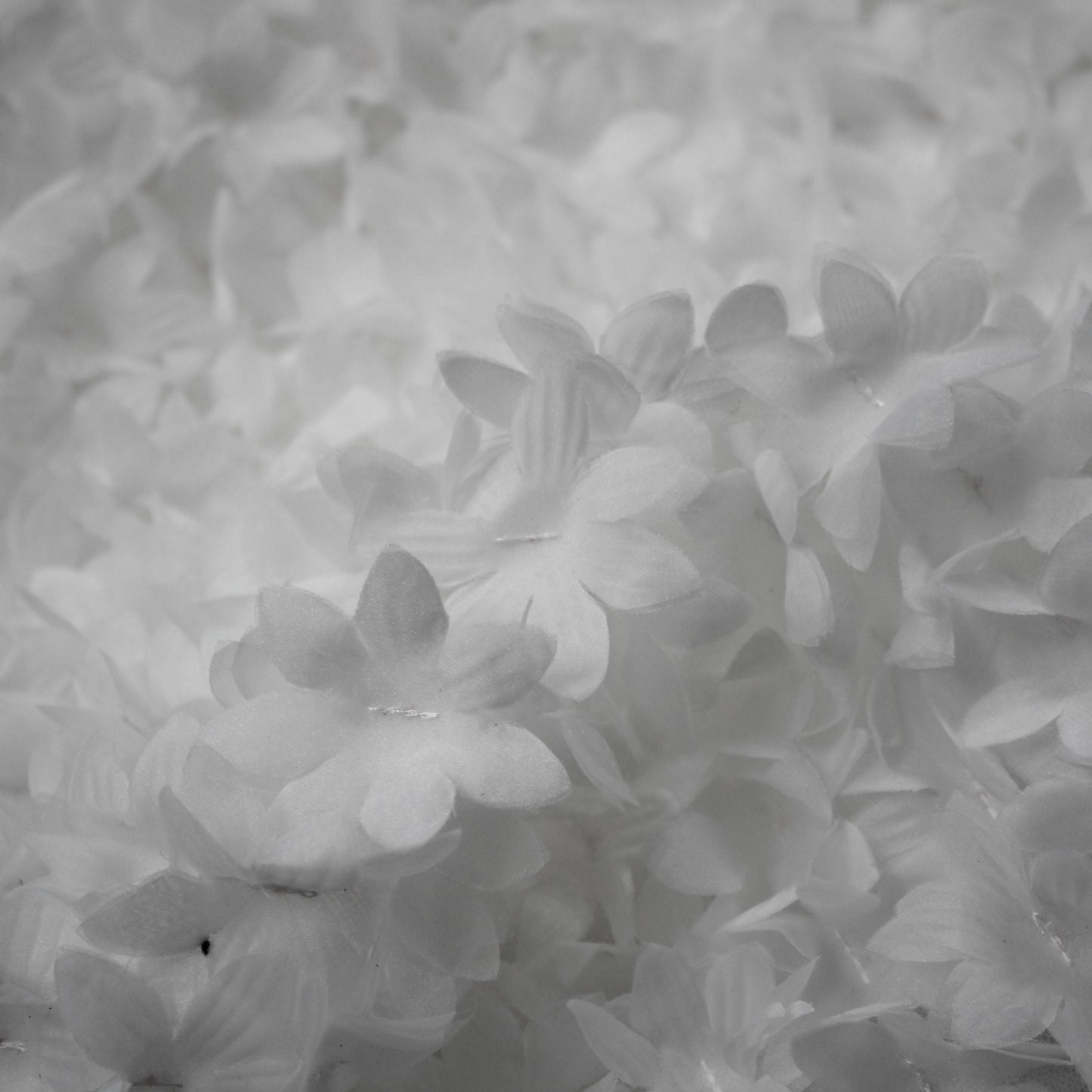 Tulle Ricamato 3D con Fiori Piccoli a Campo Pieno