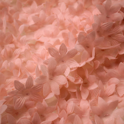 Tulle Ricamato 3D con Fiori Piccoli a Campo Pieno