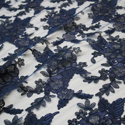 Tulle Ricamato a Filo | Mazzi di Fiori in Rebrodé con Paillettes