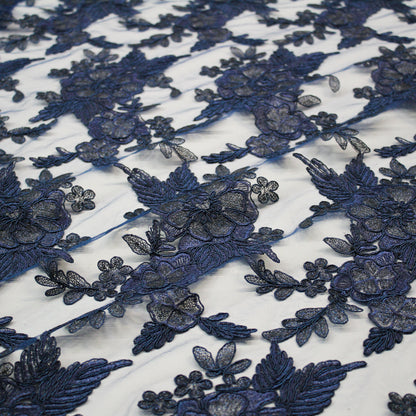 Tulle Ricamato a Filo | Mazzi di Fiori in Rebrodé con Paillettes